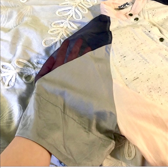 Retro Shirtdress with Mesh Shoulder Panels - Picture 7 of 7